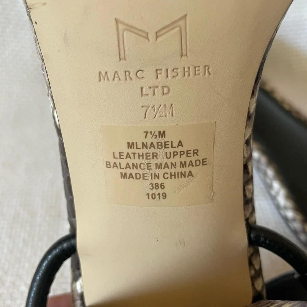Marc Fisher reptile print sandals - Picture 11 of 11